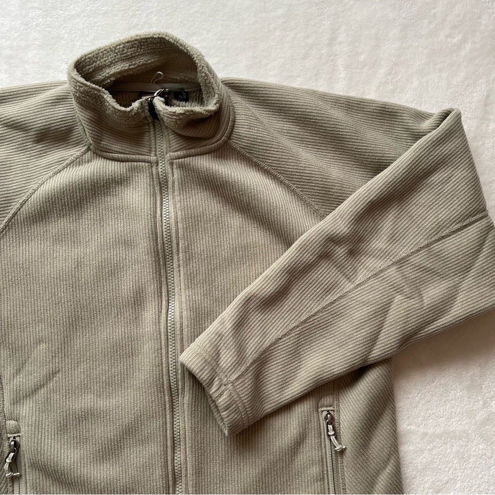 REI Women’s Jacket Tan Full Zip Fleece Sweater Mock Neck - Picture 4 of 8